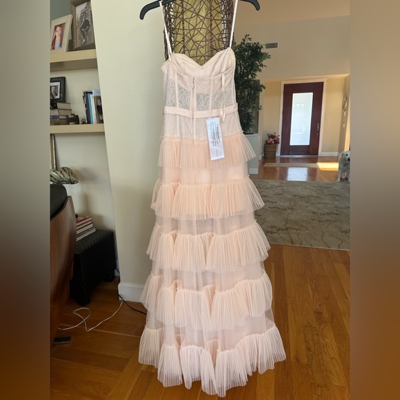 BCBG MAXARIA Oly Womens Ruffled Corset Evening Dress - Picture 3 of 11